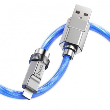 USB кабель Hoco U113 Solid 2.4A USB to Lightning (1m), Синий - Lightning - изображение 2