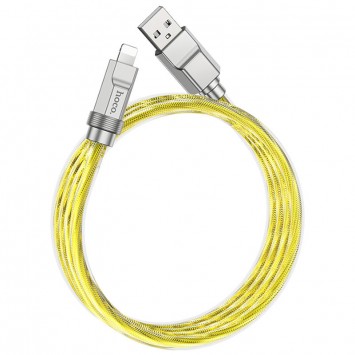 USB кабель Hoco U113 Solid 2.4A USB to Lightning (1m), Золотий - Lightning - зображення 1 