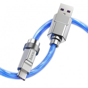 USB кабель Hoco U113 Solid 100W USB to Type-C (1m), Синій - Type-C кабелі - зображення 2 