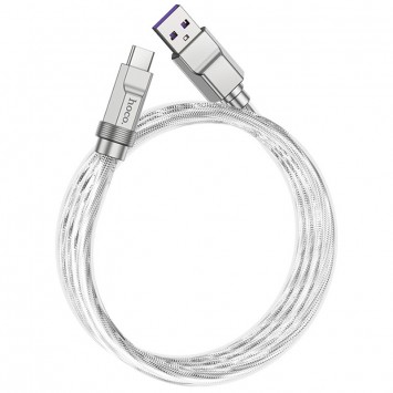 USB кабель Hoco U113 Solid 100W USB to Type-C (1m), Срібний - Type-C кабелі - зображення 1 