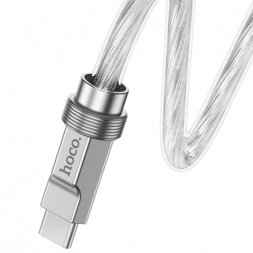 USB кабель Hoco U113 Solid 100W USB to Type-C (1m), Срібний - Type-C кабелі - зображення 2 