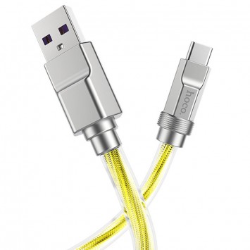 USB кабель Hoco U113 Solid 100W USB to Type-C (1m), Золотий - Type-C кабелі - зображення 2 