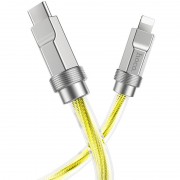 USB кабель Hoco U113 Solid 20W Type-C to Lightning (1m), Золотий