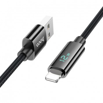 USB кабель Hoco U125 Benefit 2.4A USB to Lightning (1.2m), Черный - Lightning - изображение 1