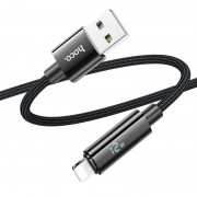 USB кабель Hoco U125 Benefit 2.4A USB to Lightning (1.2m), Черный