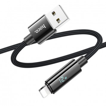 USB кабель Hoco U125 Benefit 2.4A USB to Lightning (1.2m), Черный - Lightning - изображение 2