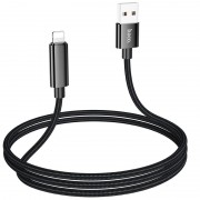 USB кабель Hoco U125 Benefit 2.4A USB to Lightning (1.2m), Чорний