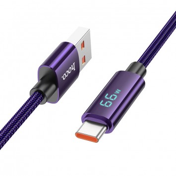 USB кабель Hoco U125 Benefit 5A USB to Type-C (1.2m), Фіолетовий - Type-C кабелі - зображення 1 