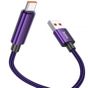 USB кабель Hoco U125 Benefit 5A USB to Type-C (1.2m), Фіолетовий