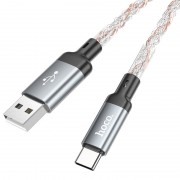 USB кабель Hoco U112 Shine 2.4A USB to Type-C (1m), Сірий