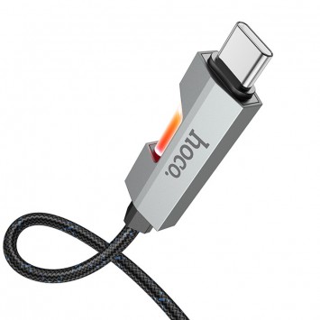 USB кабель Hoco U123 Regent colorful 3A USB to Type-C (1.2m), Чорний - Type-C кабелі - зображення 2 