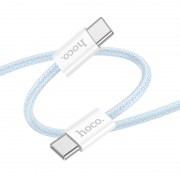 USB кабель Hoco X104 Source 60W Type-C to Type-C (1m), Синій