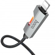 USB кабель Hoco U123 Regent colorful 2.4A USB to Lightning (1.2m), Черный