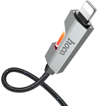 USB кабель Hoco U123 Regent colorful 2.4A USB to Lightning (1.2m), Черный - Lightning - изображение 2