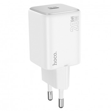 Блочок для зарядки Hoco N40 Mighty 1C PD20W, White - Сетевые зарядные устройства (220 В) - изображение 1