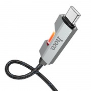 USB кабель Hoco U123 Regent colorful 60W Type-C to Type-C (1.2m), Черный