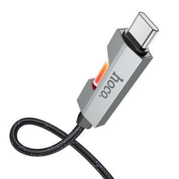 USB кабель Hoco U123 Regent colorful 60W Type-C to Type-C (1.2m), Чорний - Type-C кабелі - зображення 2 