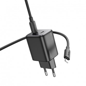 Блочок для зарядки Hoco N42 Elogiado 2C PD45W + Type to Lightning, Black - Сетевые зарядные устройства (220 В) - изображение 2