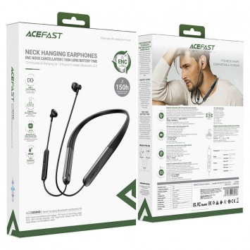 Bluetooth наушники Acefast N1 neck-hanging, Black -  - изображение 5