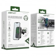 Автодержатель с беспроводной зарядкой Acefast D18 2in1 in-car, Black