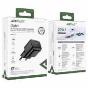 Блок заряджання Acefast A73 mini PD20W GaN USB-C, Black