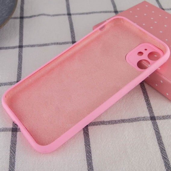 Чохол Silicone Case Full Camera Protective (AA) NO LOGO для Apple iPhone 12 (6.1"), Рожевий / Light pink