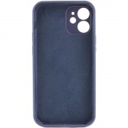 Чохол Silicone Case Full Camera Protective (AA) NO LOGO для Apple iPhone 12 (6.1"), Темно-синій / Midnight blue