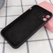 Чохол Silicone Case Full Camera Protective (AA) NO LOGO для Apple iPhone 12 (6.1"), Чорний / Black