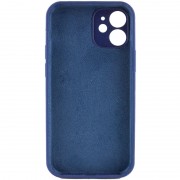 Чохол Silicone Case Full Camera Protective (AA) NO LOGO для Apple iPhone 12 (6.1"), Синій / Deep navy