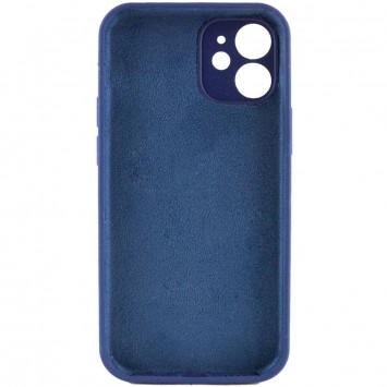 Чехол Silicone Case Full Camera Protective (AA) NO LOGO для Apple iPhone 12 (6.1"), Синий / Deep navy - изображение 2