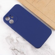 Чехол Silicone Case Full Camera Protective (AA) NO LOGO для Apple iPhone 12 (6.1"), Синий / Deep navy