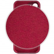 Чохол Silicone Case Full Camera Protective (AA) NO LOGO для Apple iPhone 12 (6.1"), Бордовий / Plum