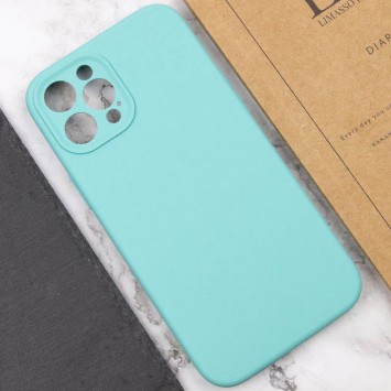 Чохол Silicone Case Full Camera Protective (AA) NO LOGO для Apple iPhone 12 Pro (6.1"), Бірюзовий / Marine Green - Чохли для iPhone 12 Pro - зображення 5 