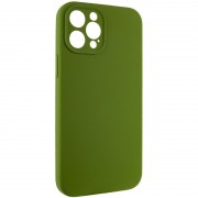 Чехол Silicone Case Full Camera Protective (AA) NO LOGO для Apple iPhone 12 Pro (6.1"), Зеленый / Dark Olive