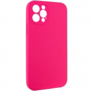 Чохол Silicone Case Full Camera Protective (AA) NO LOGO Apple iPhone 12 Pro (6.1"), Рожевий / Barbie pink