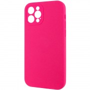 Чохол Silicone Case Full Camera Protective (AA) NO LOGO Apple iPhone 12 Pro (6.1"), Рожевий / Barbie pink