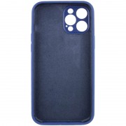 Чохол Silicone Case Full Camera Protective (AA) NO LOGO для Apple iPhone 12 Pro (6.1"), Синій / Deep navy