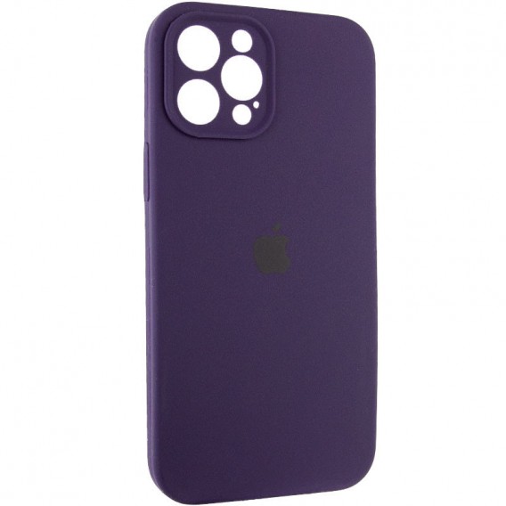 Чохол Silicone Case Full Camera Protective (AA) NO LOGO для Apple iPhone 12 Pro (6.1"), Фіолетовий / Elderberry