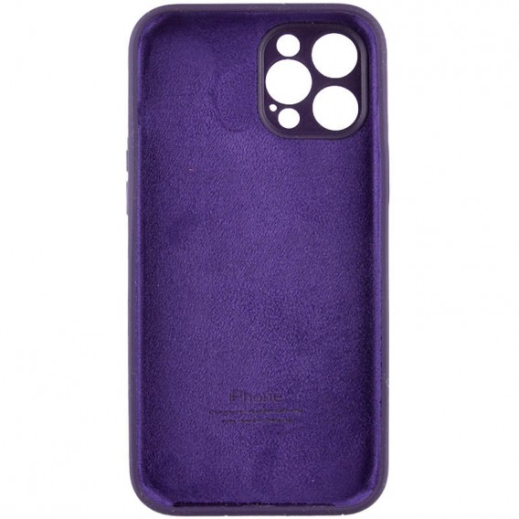 Чохол Silicone Case Full Camera Protective (AA) NO LOGO для Apple iPhone 12 Pro (6.1"), Фіолетовий / Elderberry