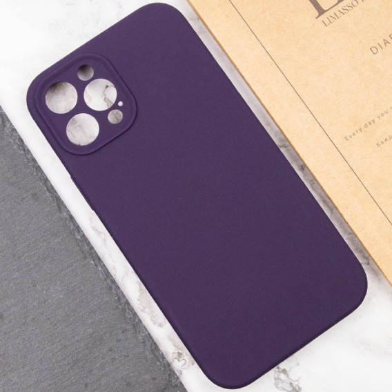 Чохол Silicone Case Full Camera Protective (AA) NO LOGO для Apple iPhone 12 Pro (6.1"), Фіолетовий / Elderberry