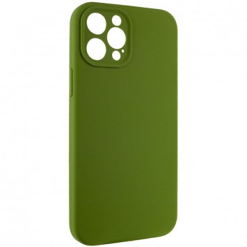 Чехол Silicone Case Full Camera Protective (AA) NO LOGO для Apple iPhone 12 Pro Max (6.7"), Зеленый / Dark Olive - Чехлы для iPhone 12 Pro Max - изображение 1