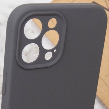 Чехол Silicone Case Full Camera Protective (AA) NO LOGO для Apple iPhone 12 Pro Max (6.7"), Серый / Dark Gray - Чехлы для iPhone 12 Pro Max - изображение 5