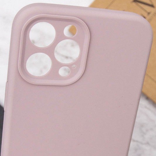 Чохол Silicone Case Full Camera Protective (AA) NO LOGO для Apple iPhone 12 Pro Max (6.7"), Сірий / Lavender - зображення 5 