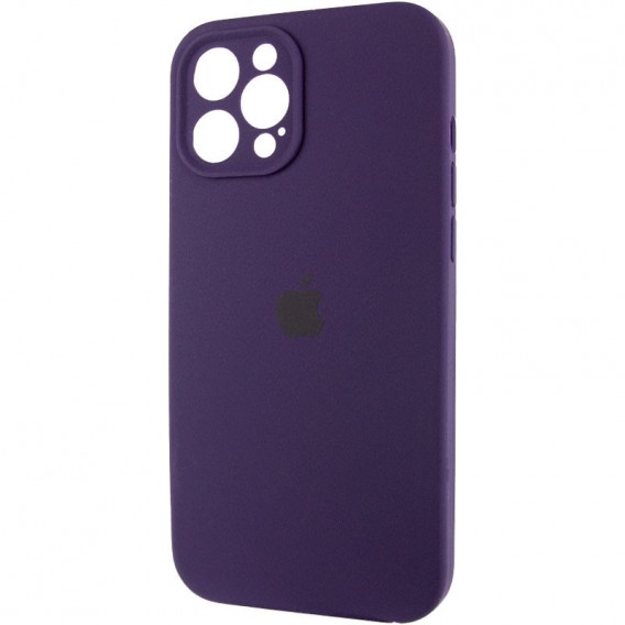 Чохол Silicone Case Full Camera Protective (AA) NO LOGO для Apple iPhone 12 Pro Max (6.7"), Фіолетовий / Elderberry