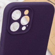 Чехол Silicone Case Full Camera Protective (AA) NO LOGO для Apple iPhone 12 Pro Max (6.7"), Фиолетовый / Elderberry