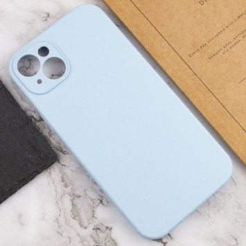 Чехол Silicone Case Full Camera Protective (AA) NO LOGO для Apple iPhone 13 (6.1"), Голубой / Sweet Blue - изображение 4