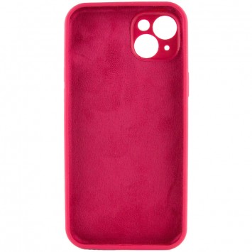 Чехол Silicone Case Full Camera Protective (AA) NO LOGO для Apple iPhone 13 (6.1"), Красный / Rose Red - Чехлы для iPhone 13 - изображение 3