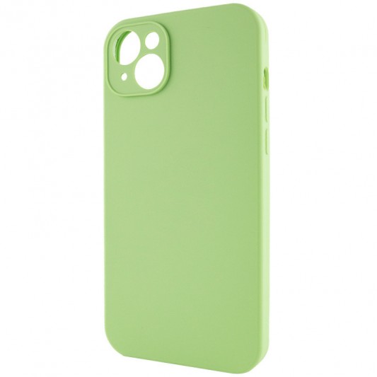 Чохол Silicone Case Full Camera Protective (AA) NO LOGO для Apple iPhone 13 (6.1"), М'ятний / Mint - зображення 2 