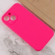 Чехол Silicone Case Full Camera Protective (AA) NO LOGO для Apple iPhone 13 (6.1"), Розовый / Barbie pink