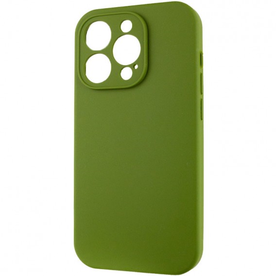 Чохол Silicone Case Full Camera Protective (AA) NO LOGO для Apple iPhone 13 Pro Max (6.7"), Зелений / Dark Olive